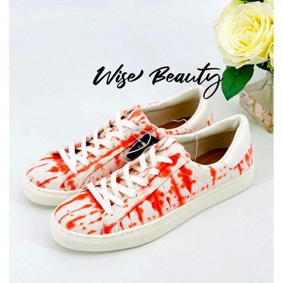 NEW Women’s Ingrid Sneaker Size 10 Casual Shoe Coral Tie Dye Universal Thread - Picture 2 of 7